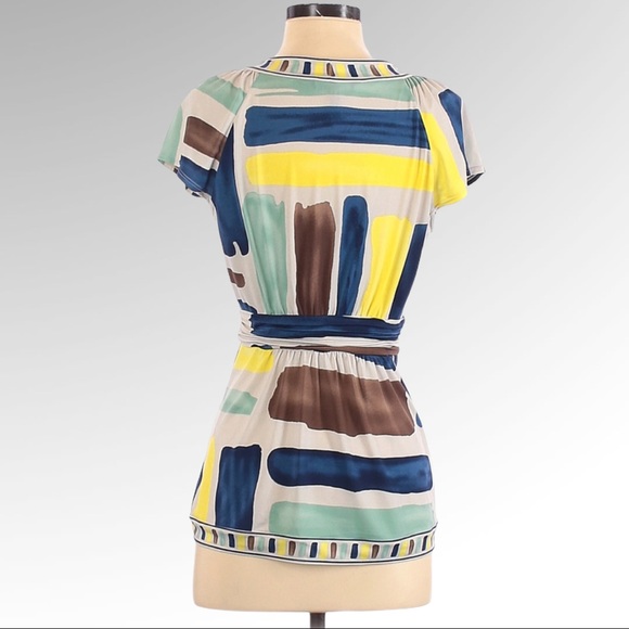 BCBGMaxazria Multicolor Abstract Print Top - Picture 2 of 12
